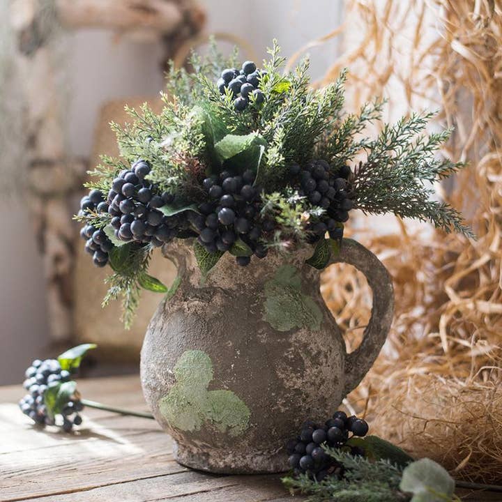 Rustic Reach - Wholesale Plant Pot - Pompeii Cement Floral Jar3