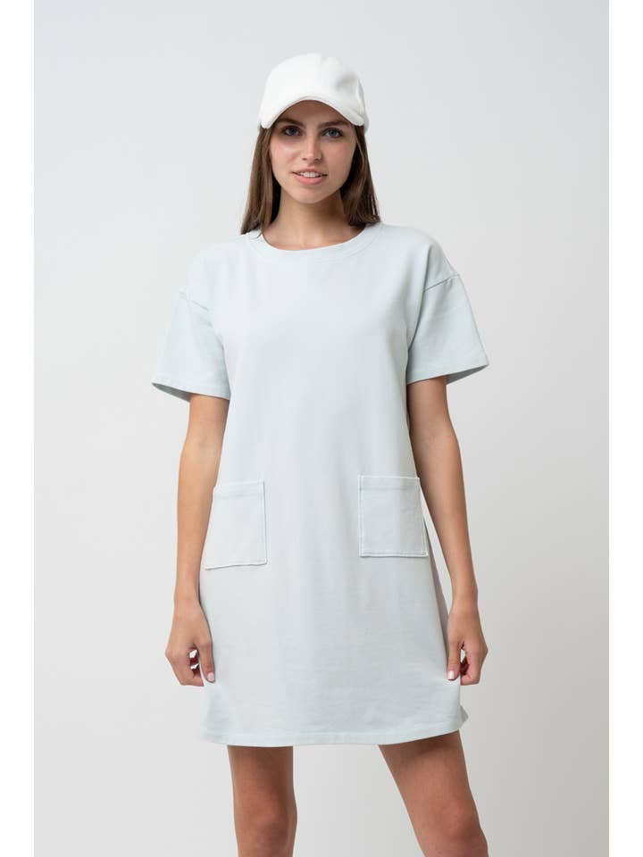 ELLE GREY - Wholesale Dress - Women's - CASUAL T-SHIRTS MINI DRESS