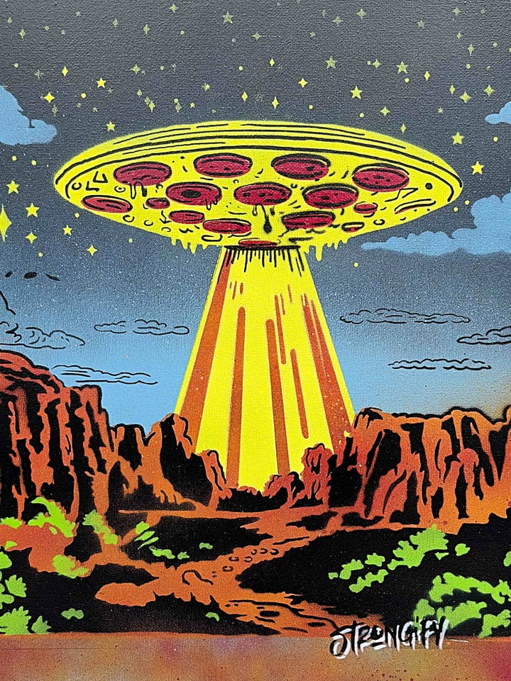 Home Decor, Wall Art, Gifts for Him - "Pizza Snatchers" for wholesale by Art For Dudes