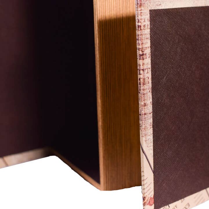 giftland – Großhandel Dekoschachteln – Set aus 2 Holz-Attrappen als Buchboxen mit Blumenmotiv2