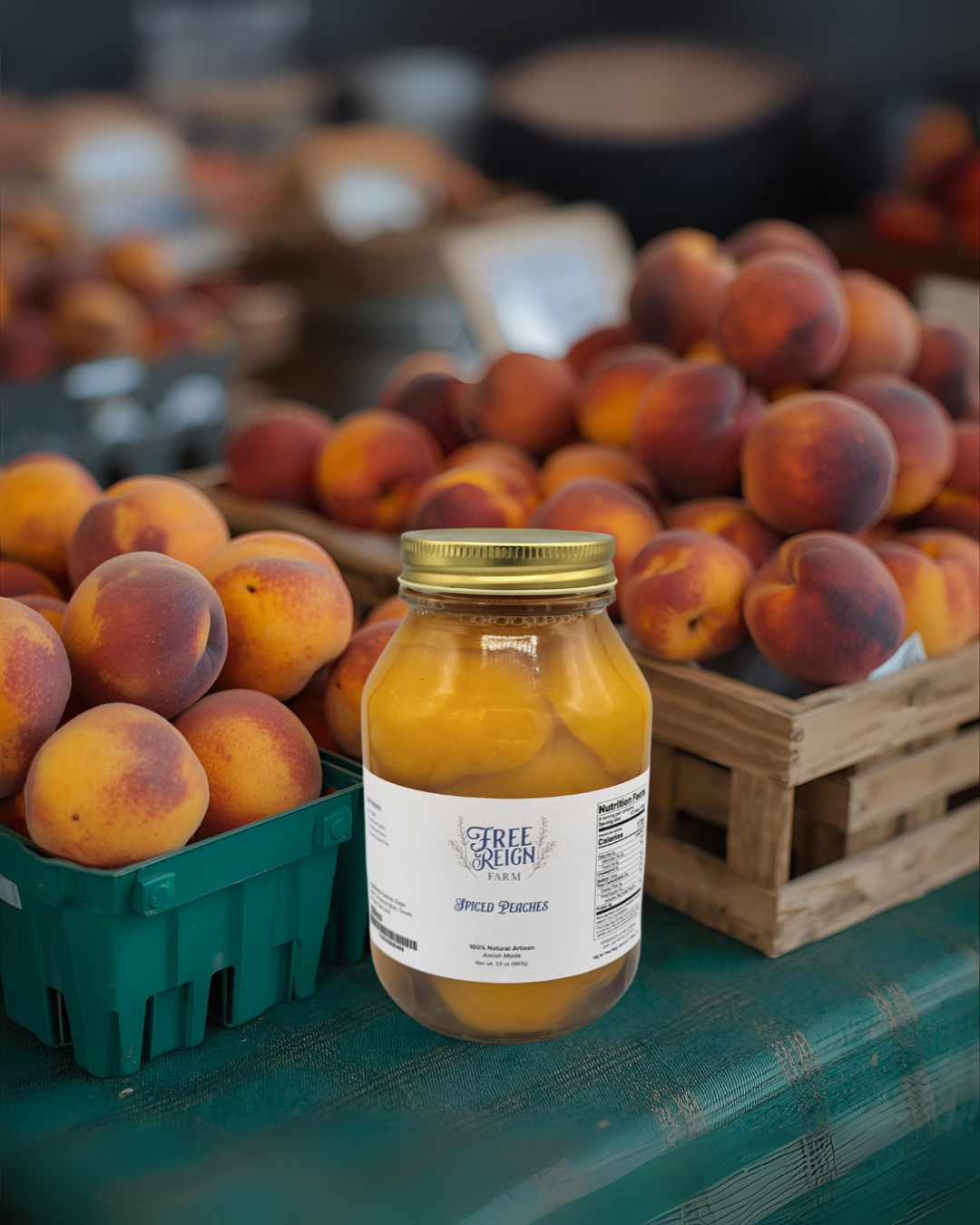 Free Reign Farm – Großhandel Marmelade/Gelee – NEU Amish Gewürzte Pfirsiche—Alles Natürlich.2