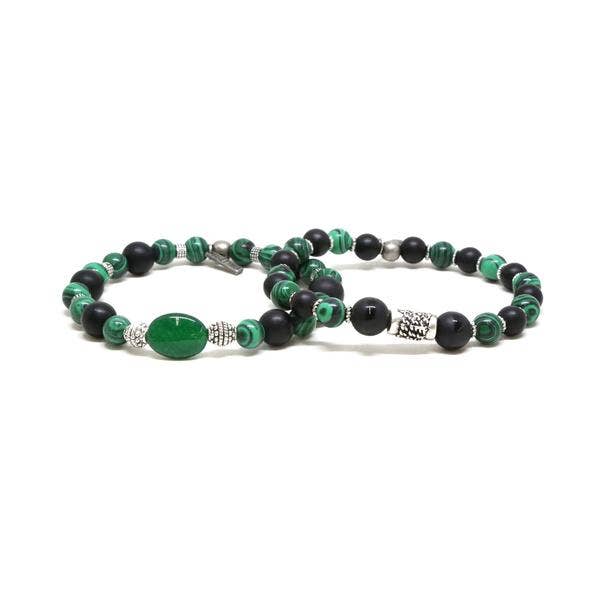 Conjunto de pulseira de malaquita Emerald City por atacado de Mr. Ettika