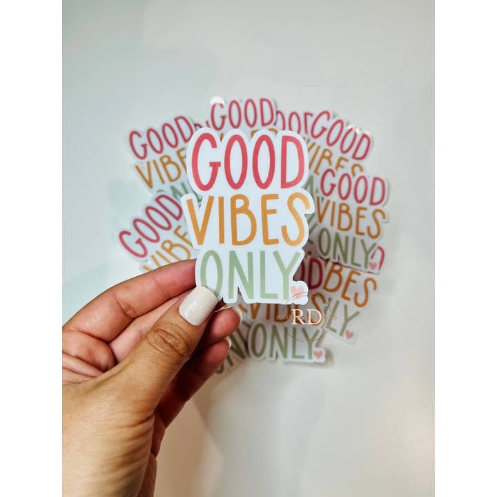 Good Vibes Only Vinyl Sticker for wholesale by Ressera Designs