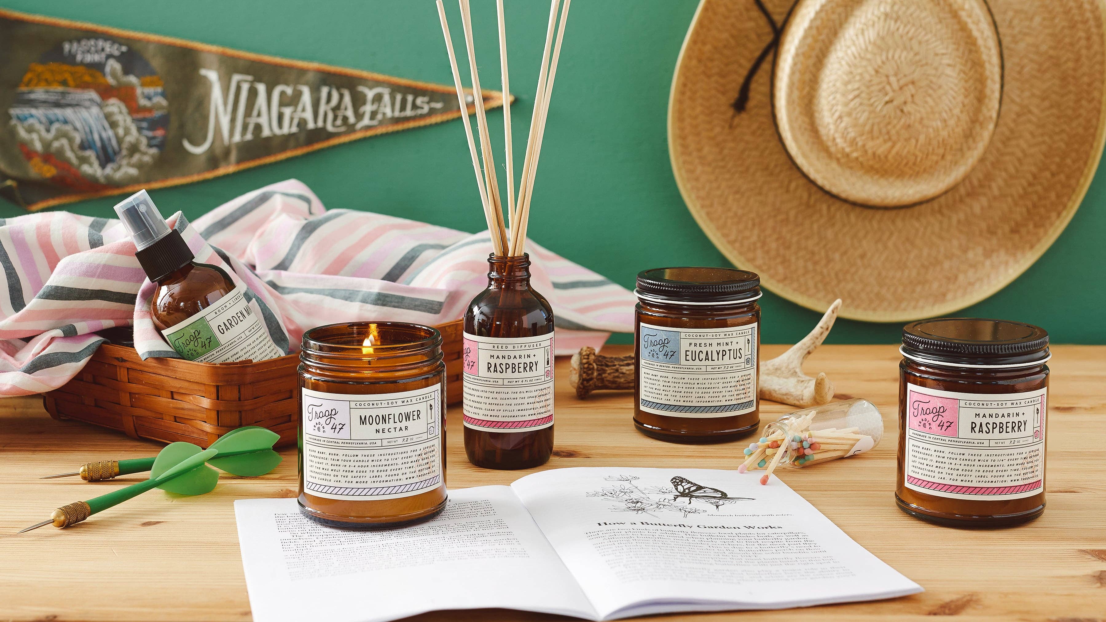 Troop 47 Trading Co. - Wholesale Jar/Filled Candle - Mandarin + Raspberry Candle Jar2