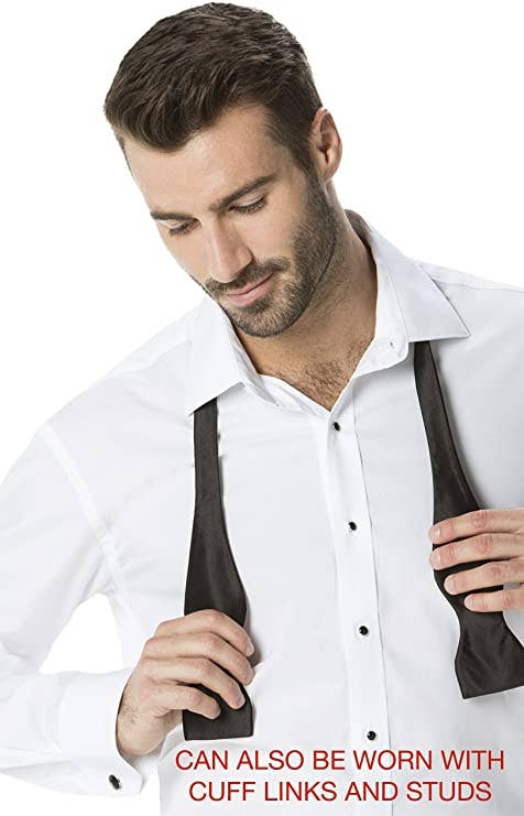Tux-USA® - Vendita all'ingrosso Camicia button down - Uomo - Camicia elegante Luxe Microfiber® da uomo, vestibilità regolare, camicia da smoking3