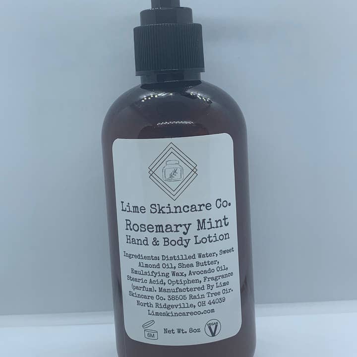 Rosemary Mint Hand & Bodylotion for engroshandel hos Lime Skincare Co.