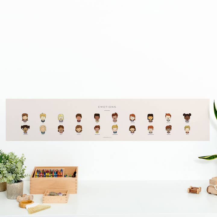 Autocollant Emotions pour chambre d'enfant, durable, non toxique, 48 x 10 pour la vente par Home Room Co.