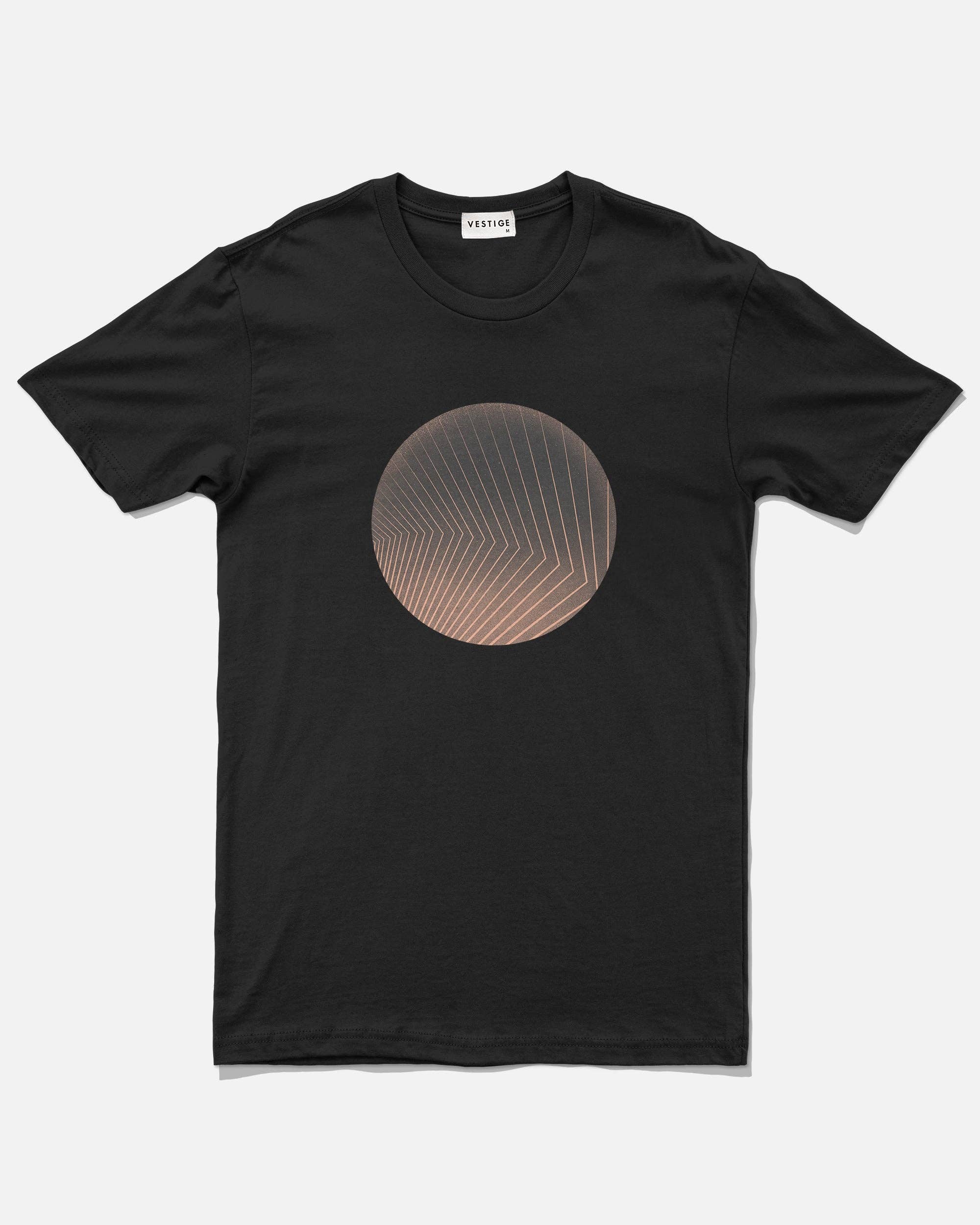 Circle Duo Tone Tee, Black for wholesale on Faire