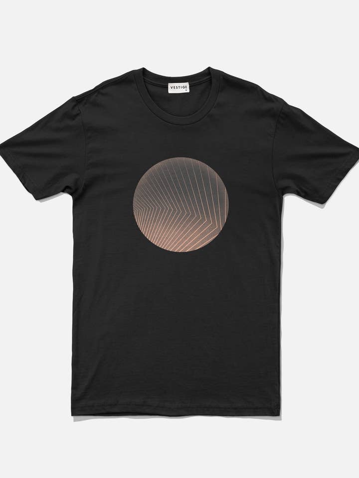 Circle Duo Tone Tee, Black for wholesale on Faire0