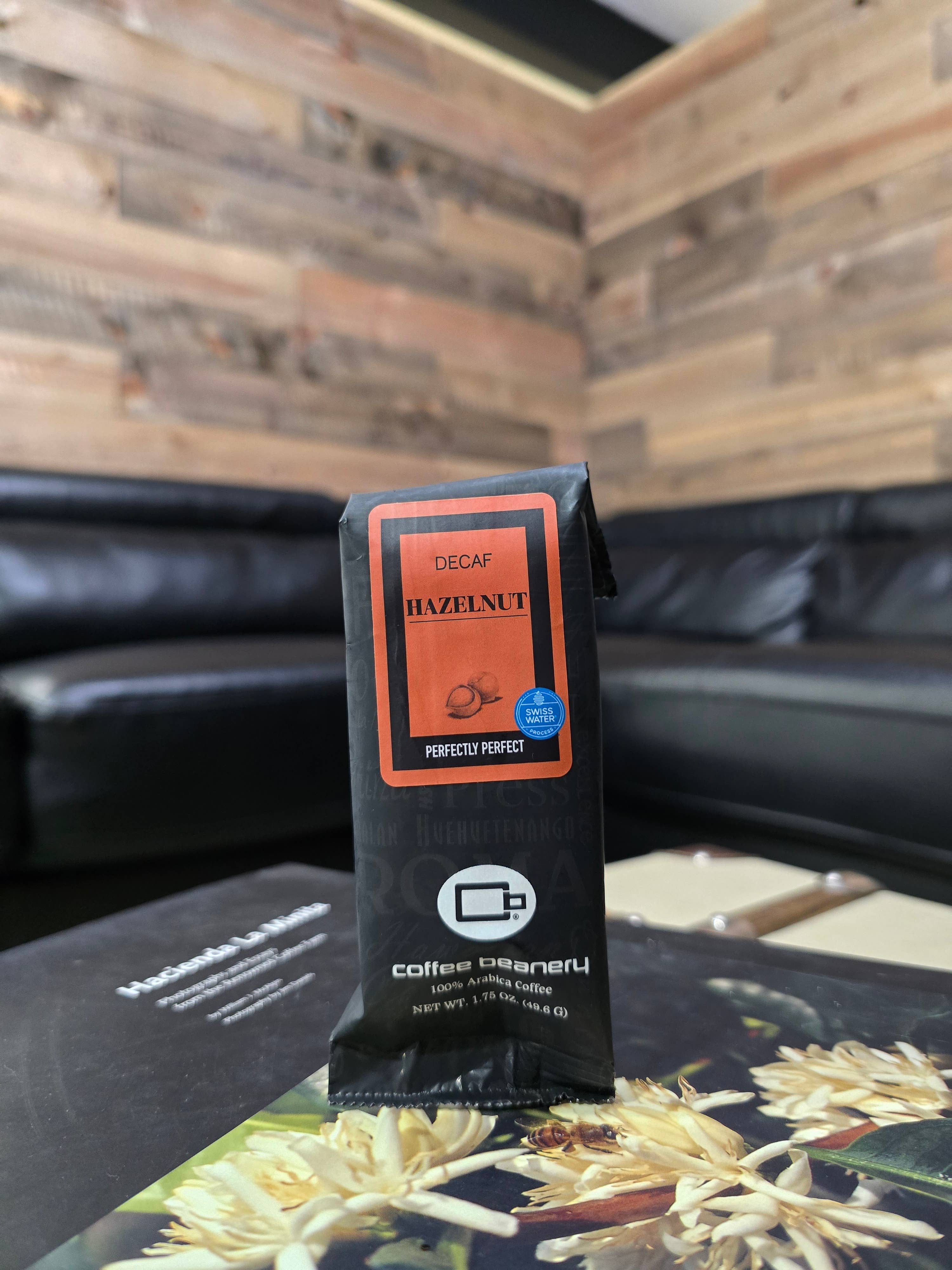 Coffee Beanery - Wholesale Ground Coffee - Hazelnut SWP Decaf Flavored Coffee | 1.75 oz One Pot Sampler1