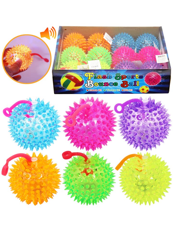 Palla Rimbalzante con Luci LED a Spillo e Suono - 2,75 Pollici per la vendita all'ingrosso da parte di Cap Zone