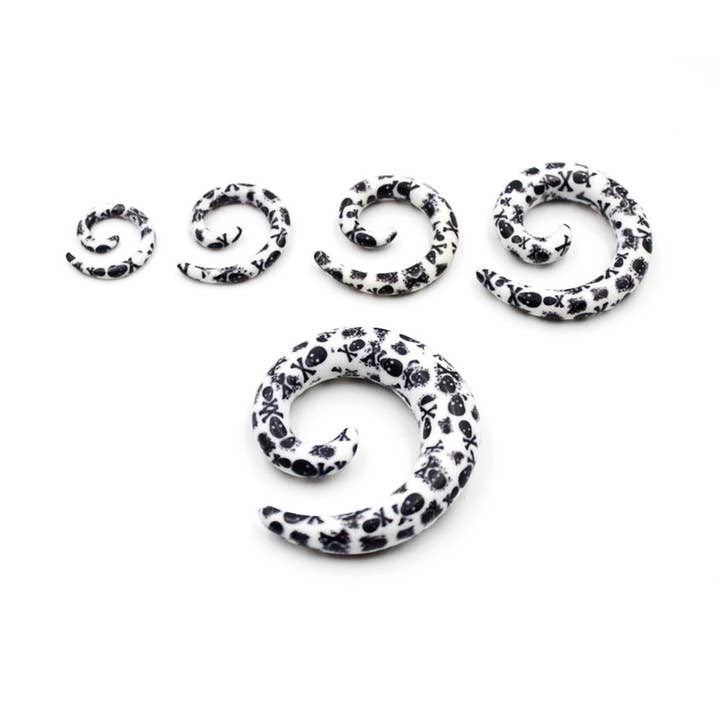 White Spiral with Black Dots - PE-026 for wholesale by Awaken