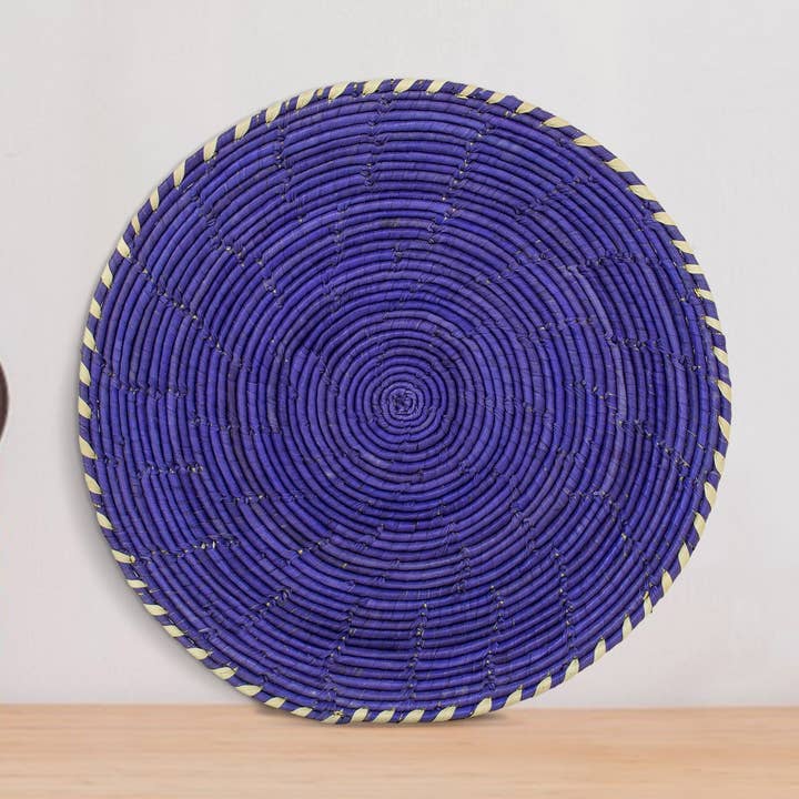 Cesto Plano Roxo 12 Polegadas PL-008-12 por atacado de ArtisanalEmporiumLLC