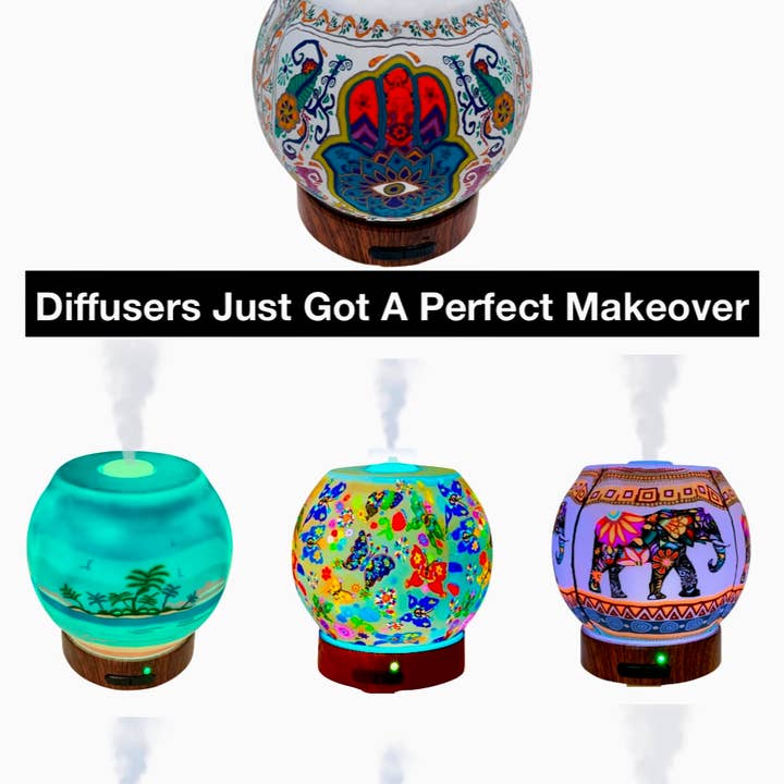 Himalayan CrystalLitez & EssentialLitez - Wholesale Electronic Diffuser - EssentialLitez Essential Oil Diffuser (ETHNIC ELEPHANT)
