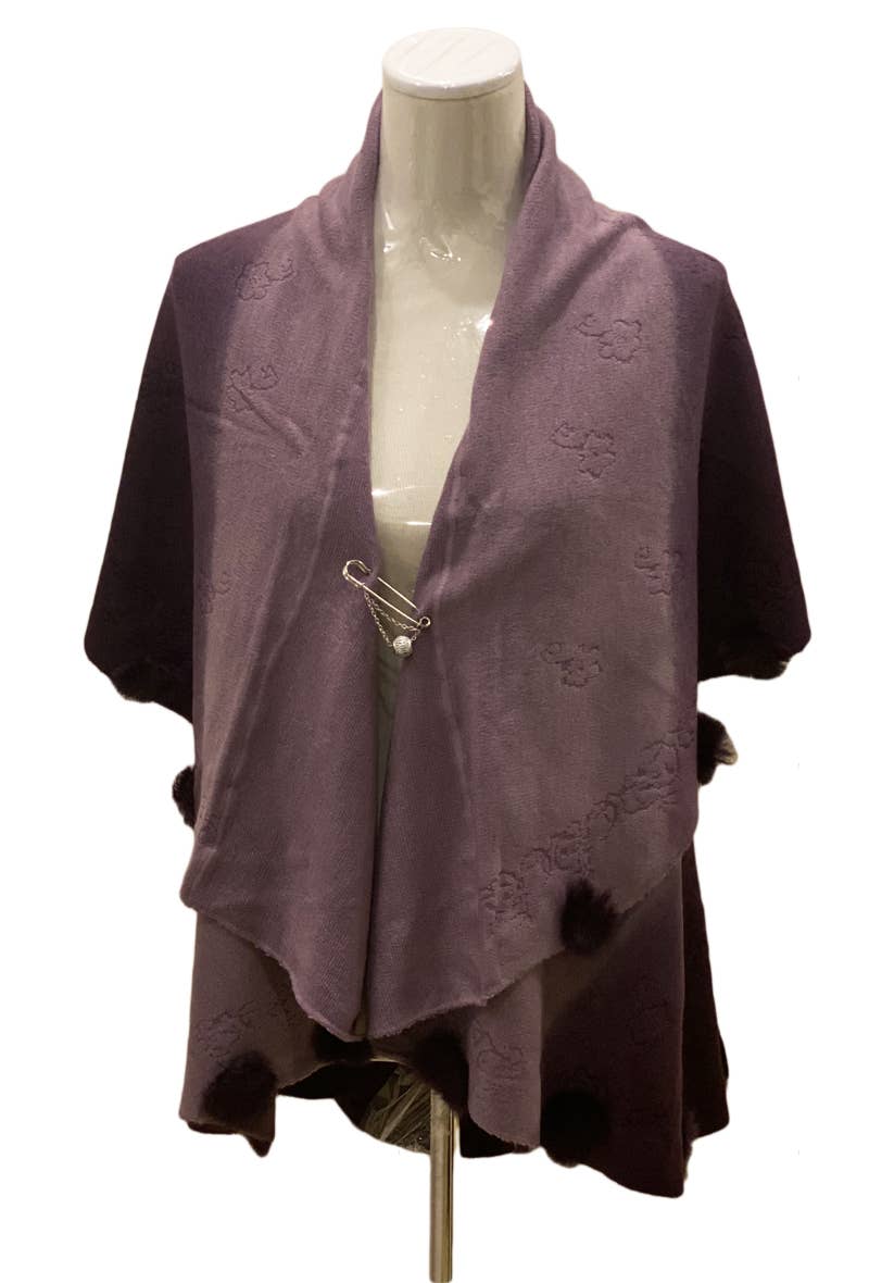 LINETA – wholesale Head scarf – Women's – Pompom poncho 1