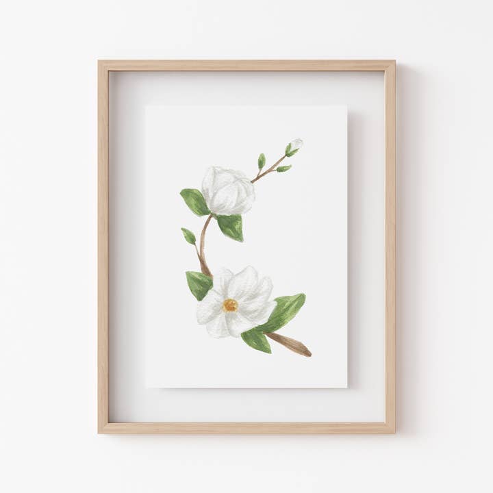 Magnolia Art Print - 5x7, 8x10 Everyday Home Decor for wholesale by By Caroline Ann
