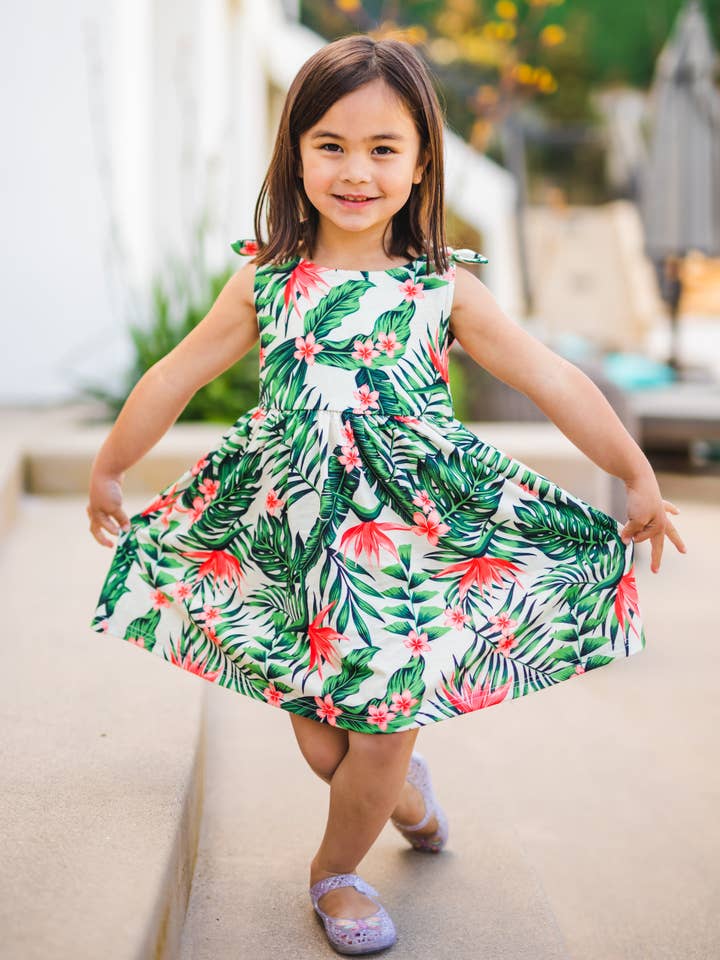 Tickled Teal - Wholesale Dress - Kids - Knotted Shoulder Tank Little Girls Dress8