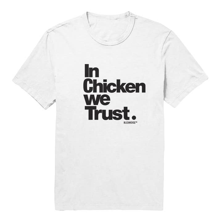 In Chicken We Trust Tee for wholesale by ALLO TANTIE
