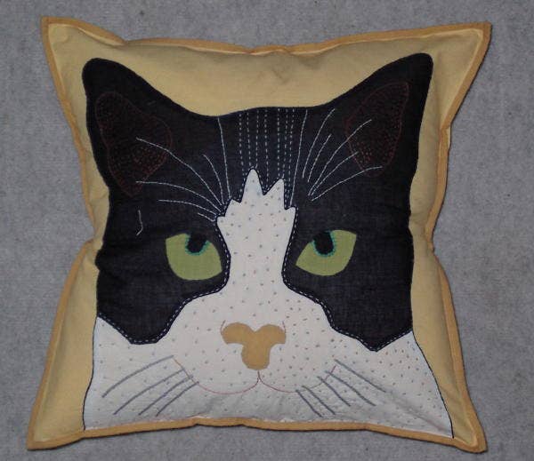 Trading and Coffee Cat Globe Throw Pillow 18x18 Multicolor