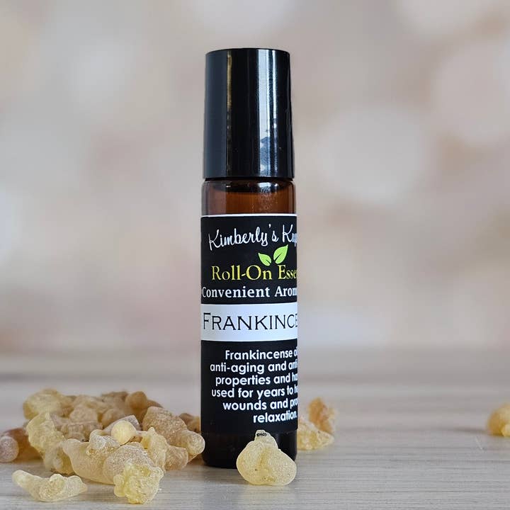Frankincense Roll-On Essential Oil--for Anxiety and stress, Aromatherapy for wholesale by Kimberly's Kupboard
