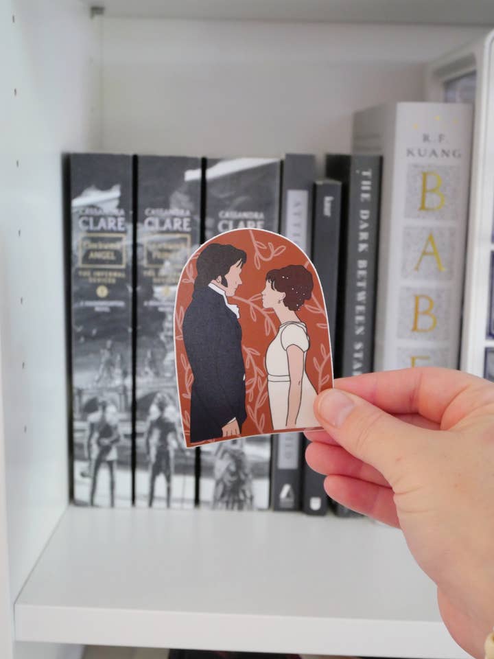 Pride & Prejudice Matte Vinyl Sticker for wholesale by Brearly & Co.