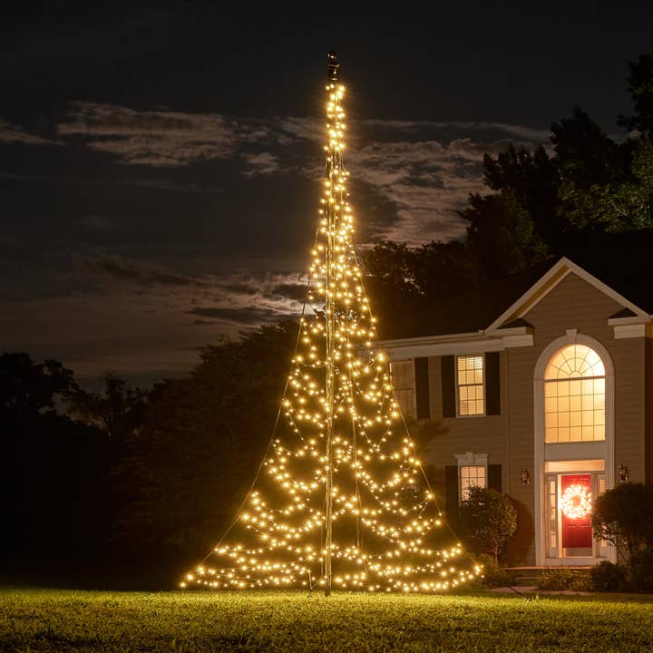 Fairybell Outdoor Christmas Tree 20ft | 720 LEDs | Square and other Purchase Wholesale pole. Free Returns & Net 60 Terms on Faire trending on Faire.