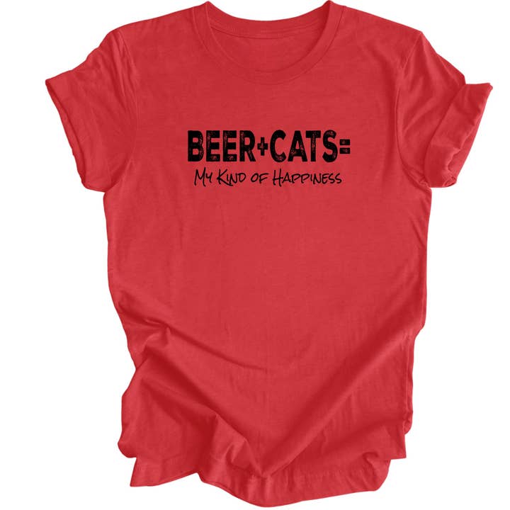 Luv the paw - Wholesale T-Shirt (Graphic) - Unisex - Funny Beer + Cat Shirt