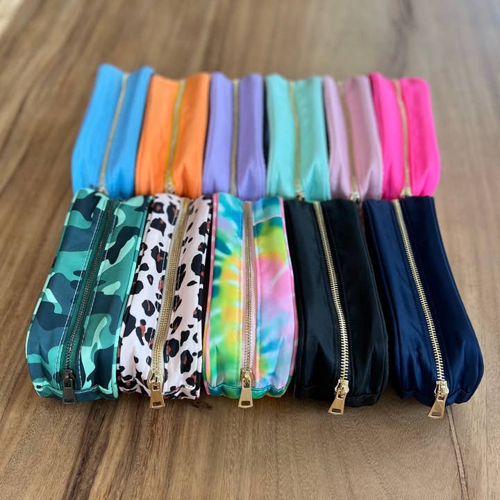 Palmy Pineapple - Wholesale Pencil Case/Pouch - Clear Front Nylon Pencil Case | Makeup Case | Travel Case