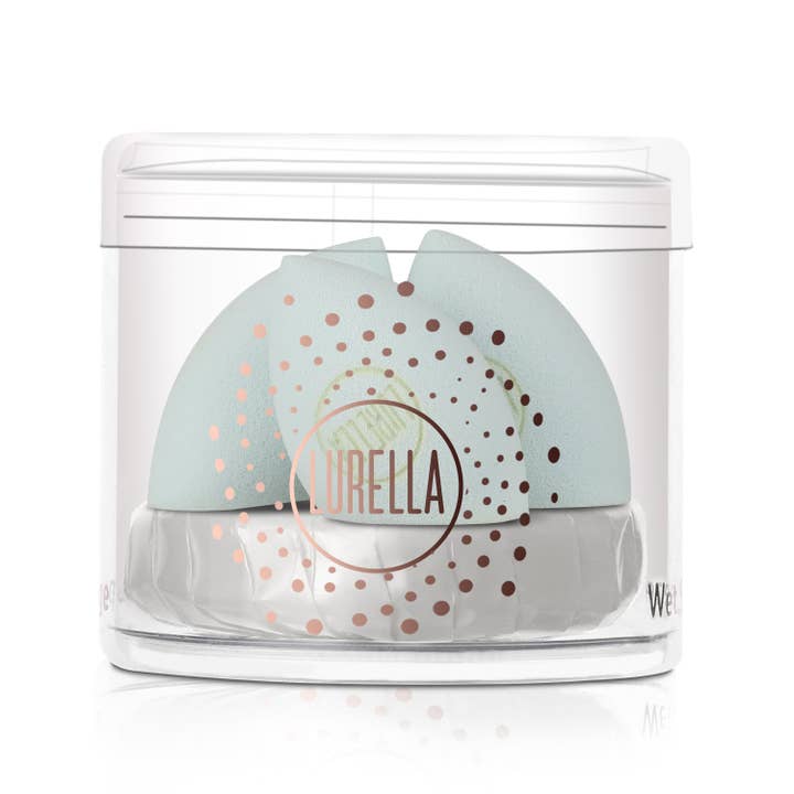 Mini Angled Sponge Pack - Baby Blue for wholesale by Lurella Cosmetics