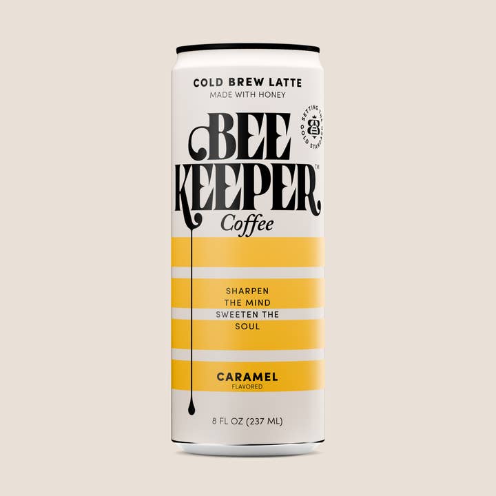 Beekeeper Coffee - Wholesale Iced Coffee/Cold Brew - Caramel Cold Brew Latte - 12 Pack Case