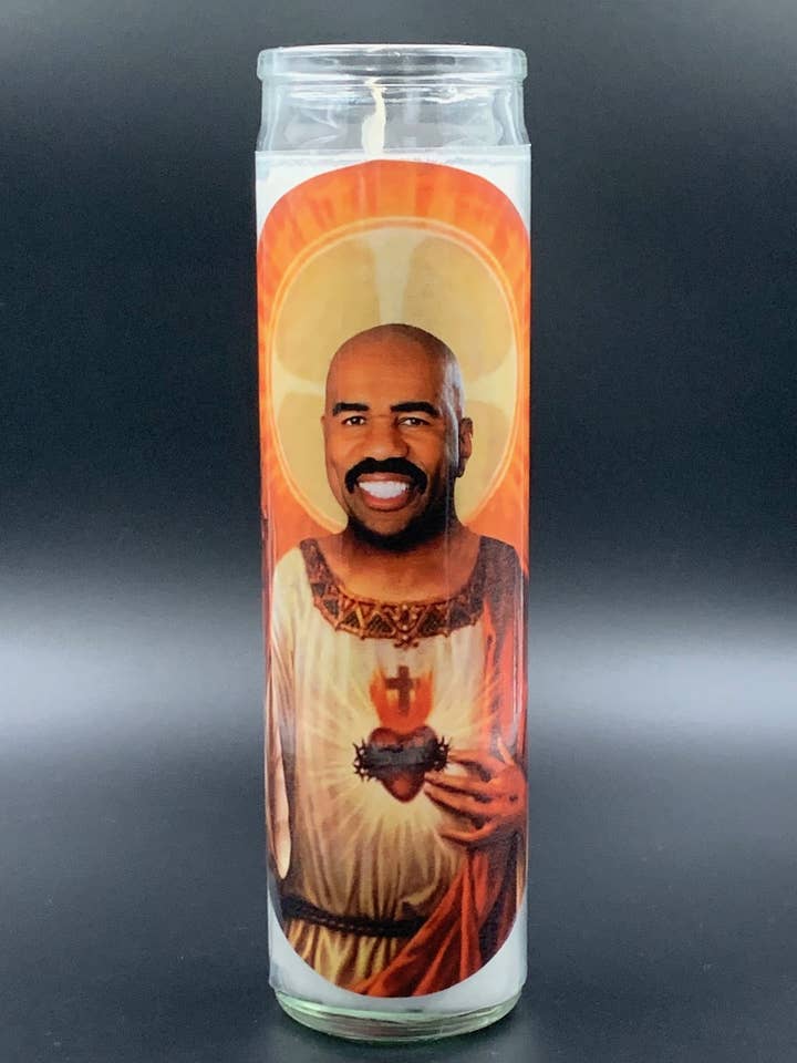 Steve Harvey Candle for wholesale by Rustbelt Cooperative