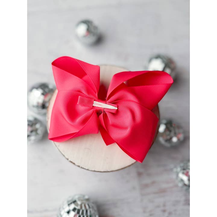 The Hair Bow Company - Wholesale Hair Bow - Kids - Oversize Grosgrain Hair Bow - Alligator Clip - 5.5"