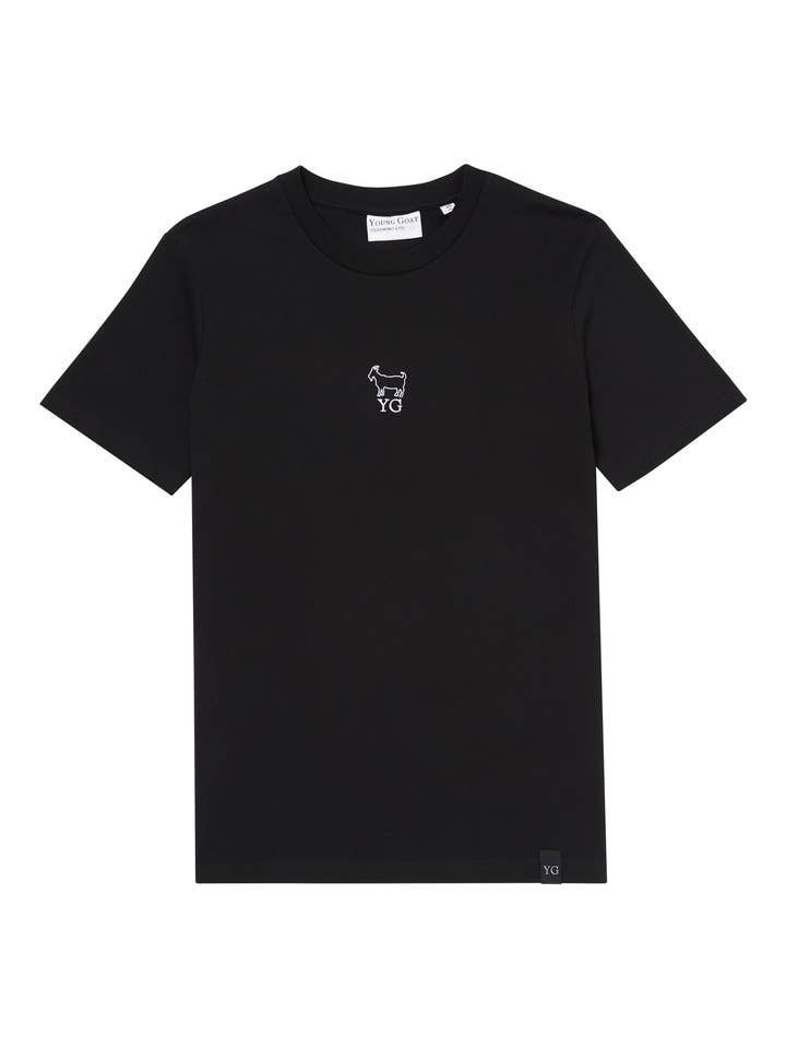 YG Relaxed Fit T-Shirt - Black/White for wholesale by Young Goat