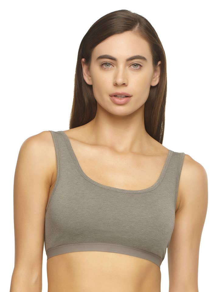 Organic Cotton Stretch Bralette - Slate for wholesale by Felina