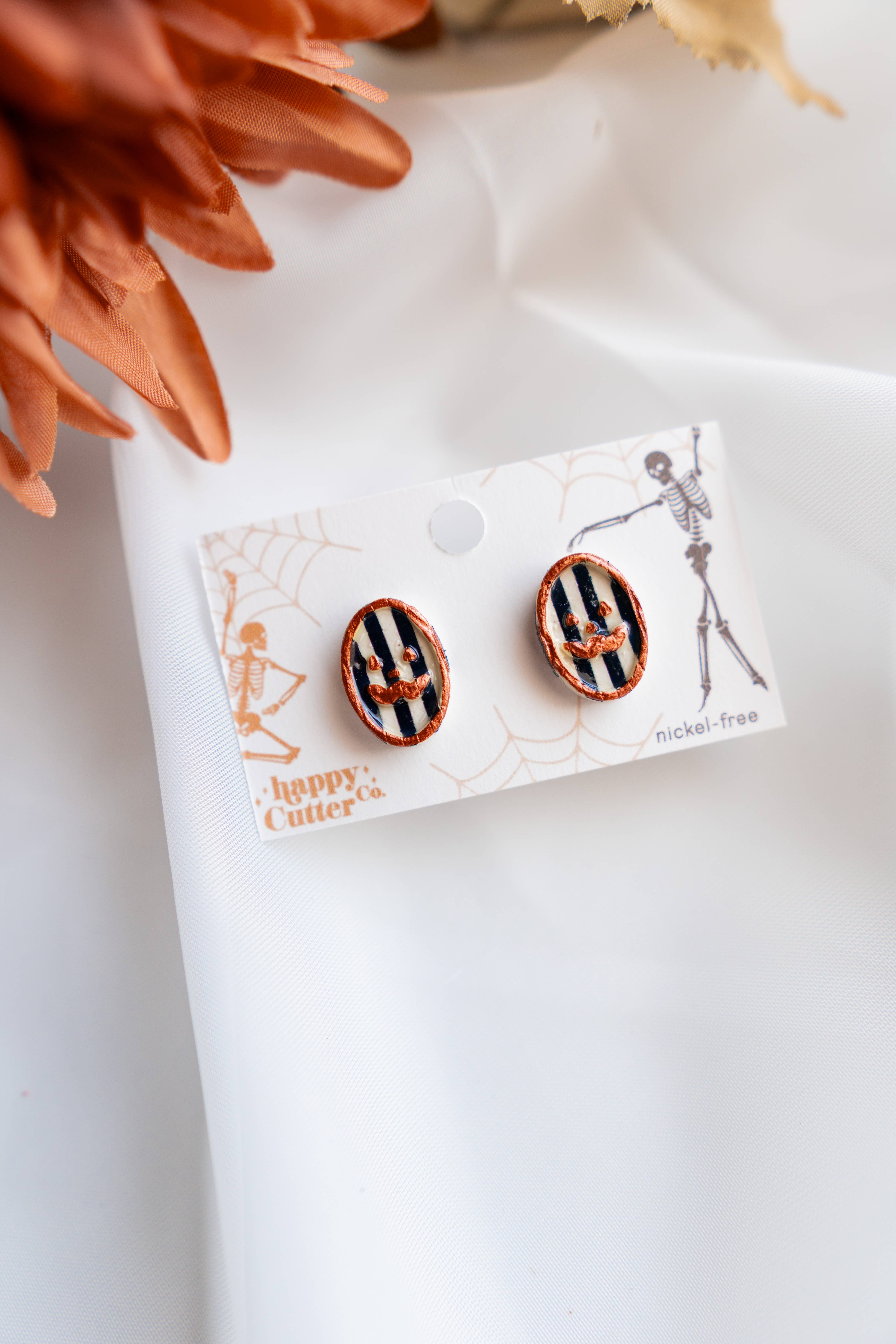 Happy Cutter Co - Wholesale Stud/Post Earrings - Halloween Stud Earrings | Cute Oval Halloween Accessories4