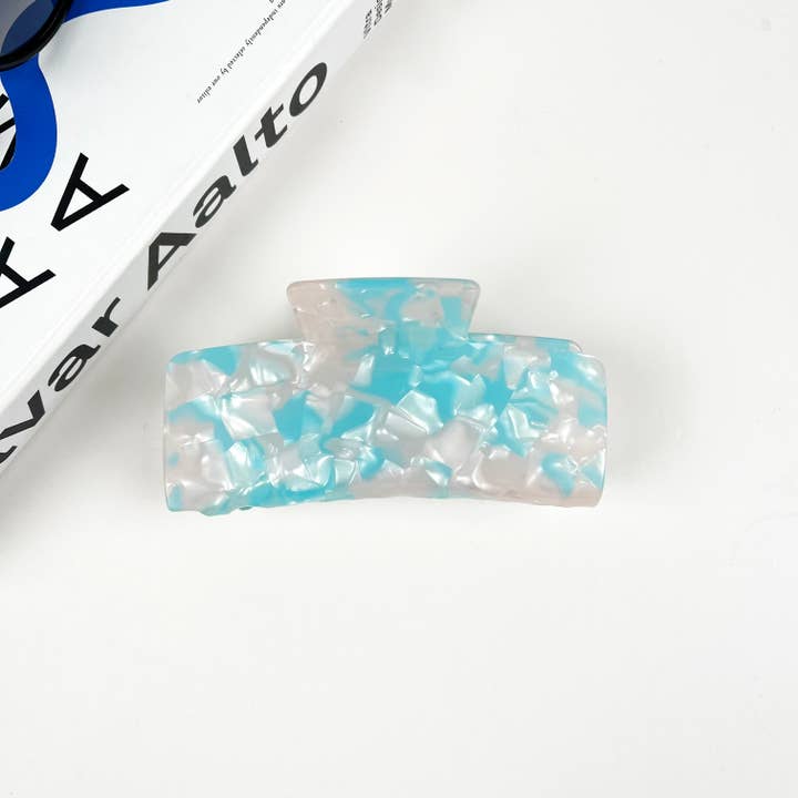 TheDivaSoap - Wholesale Hair Clip - Women's - Acetate Colored Square Hair Clip Simple Claw Clips