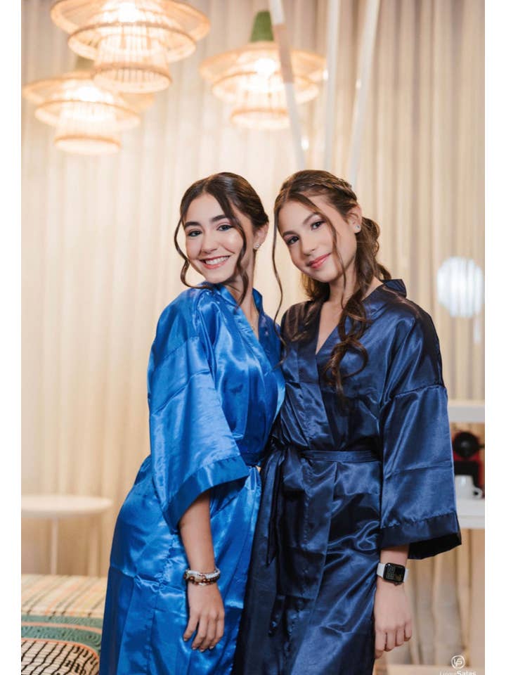 OMMO Designs - Wholesale Robe - Women's - Mis Quince Años Satin Robes, Personalized Robes, Quinceañera3