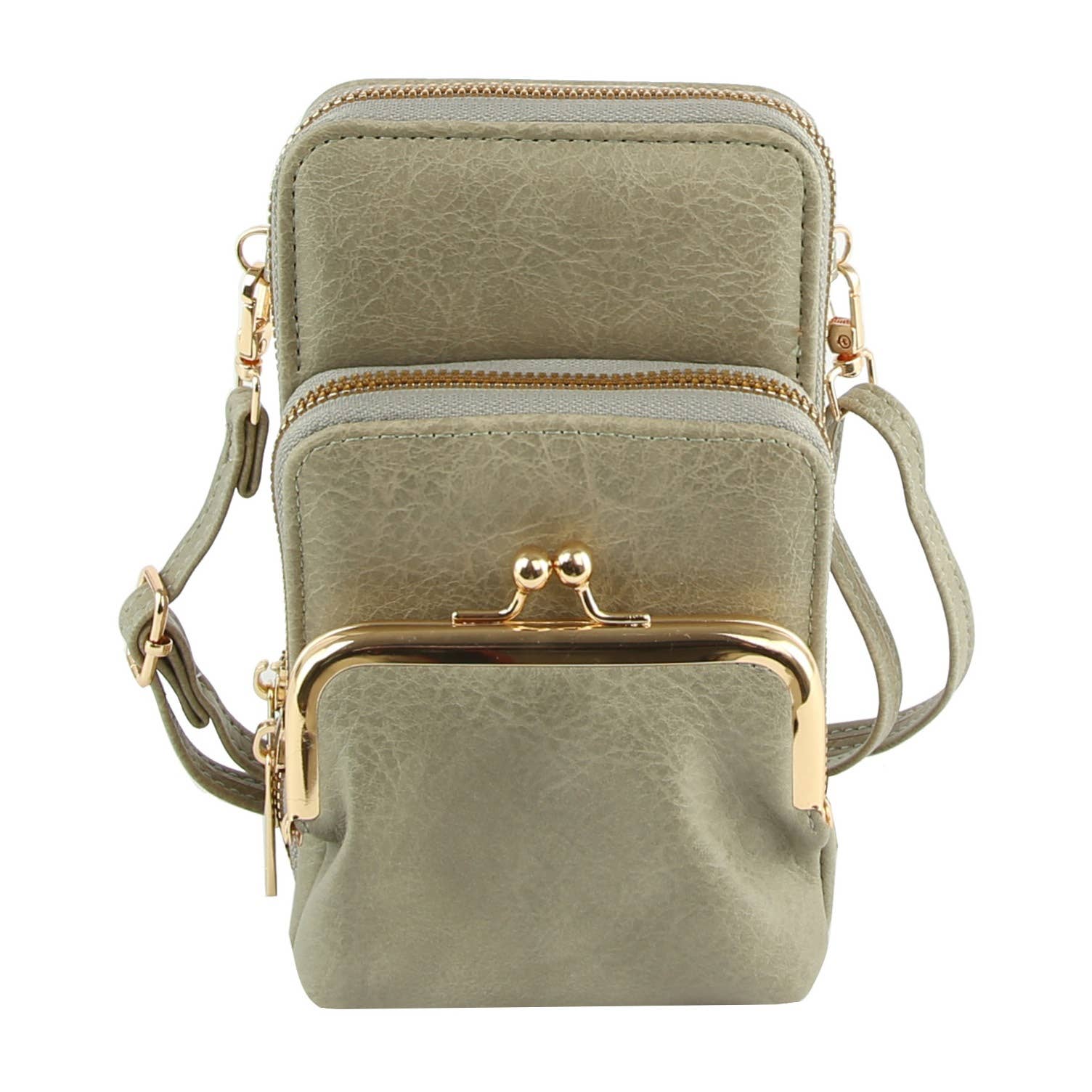 Handbag Factory Corp - Wholesale Crossbody Bag - Women's - Small Crossbody for Women Double Zip Adjustable Strap Over t14