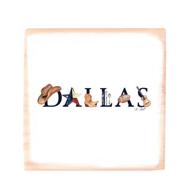 Dallas fyrkantiga block för wholesale av Tina Labadini Designs