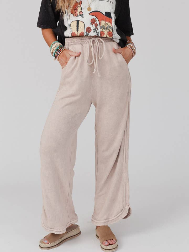 Three Bird Nest - Wholesale Pants - Women's - So Comfy Wide Leg Full Pant - New Taupe