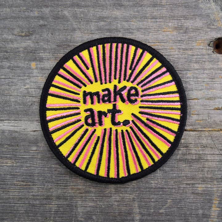 Make Art. Embroidered Patch for wholesale by Quiet Tide Goods
