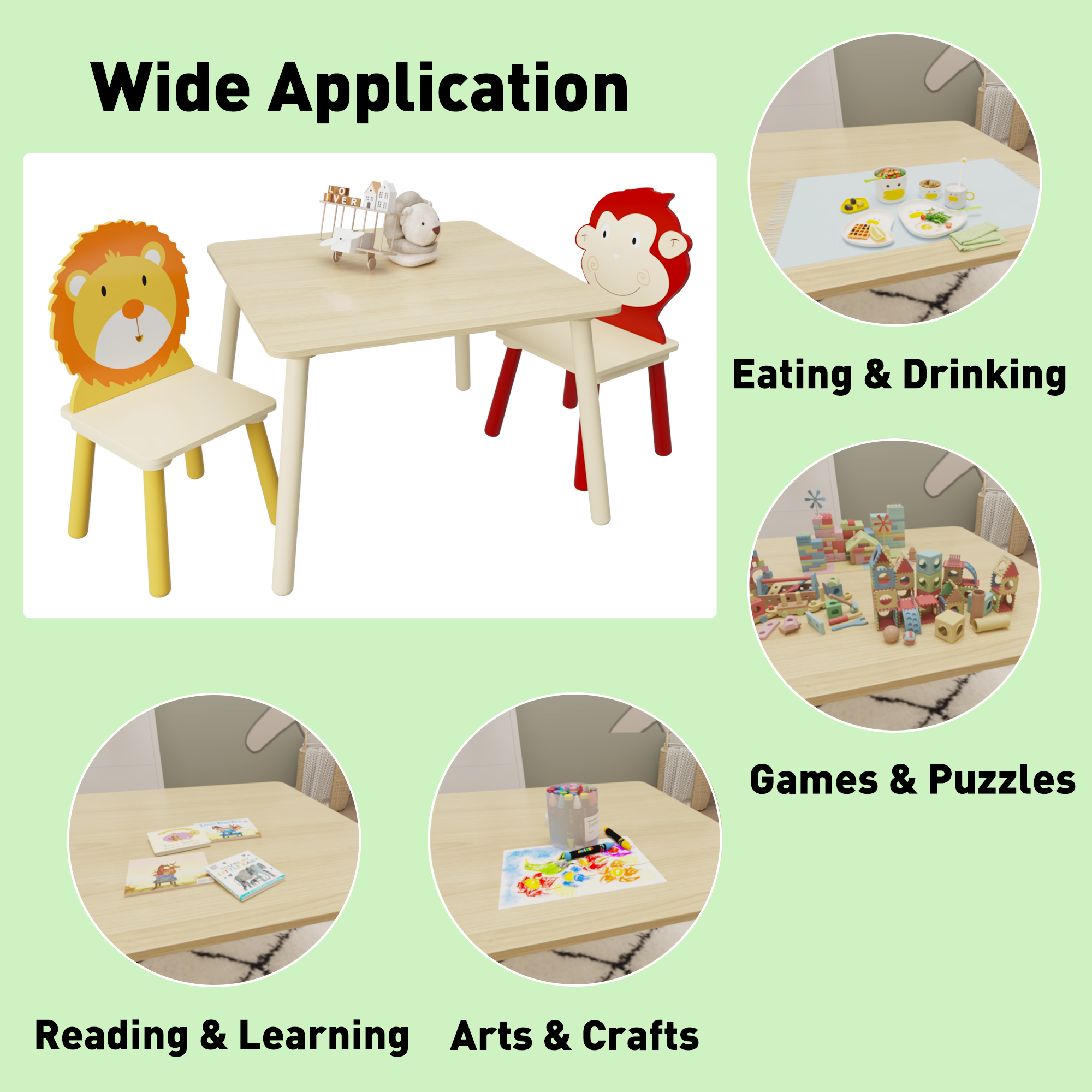 39F Inc. - Wholesale Chair - Kids - Kids Animal-Themed Table and Chair Set, Adorable Design24