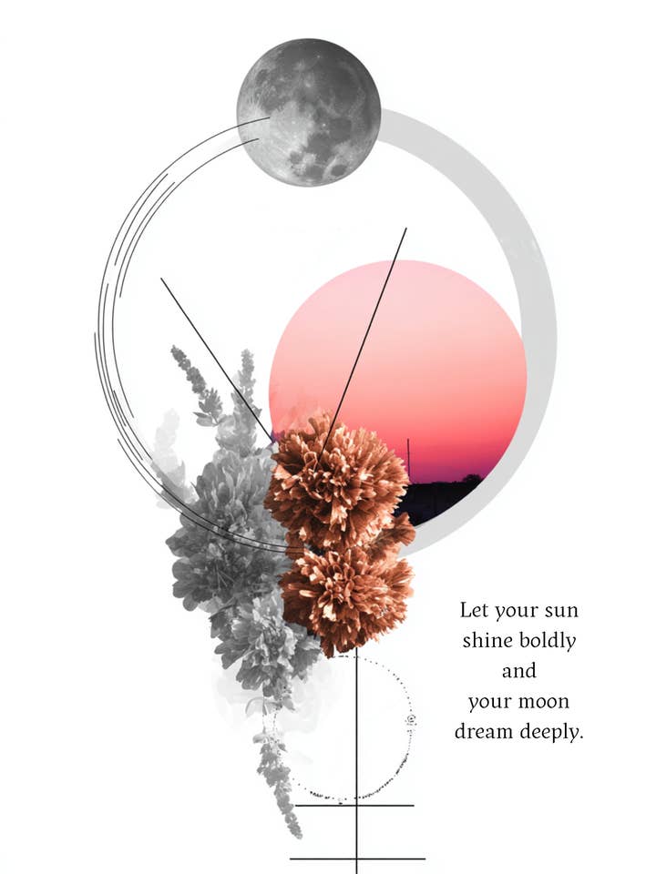 Let Your Sun Shine Boldly & Your Moon Dream Deeply Greeting Card | Blank Inside for Personal Messages for wholesale by House of Osiris