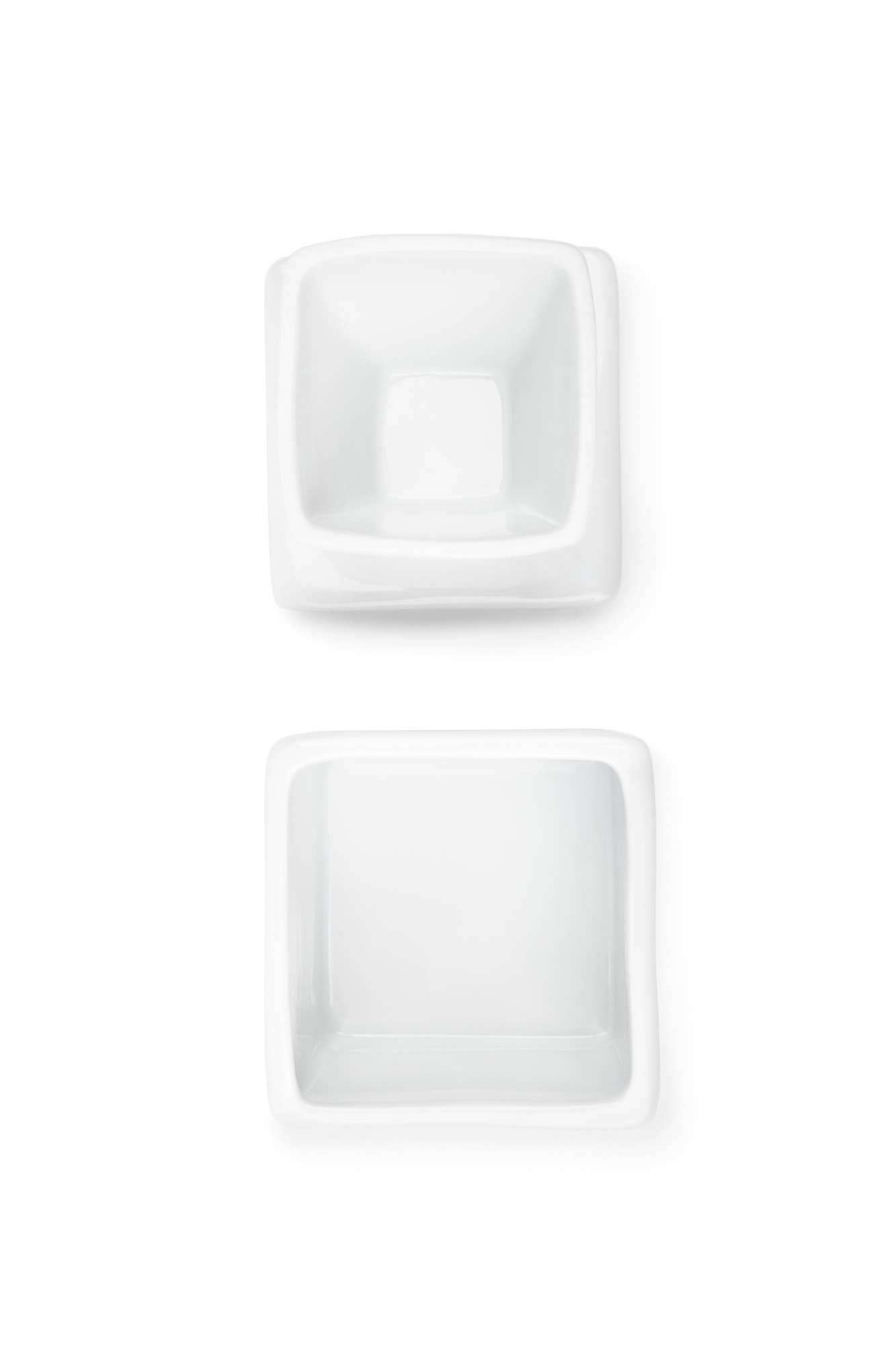 Fox Run Brands - Wholesale Butter Dish - Fox Run White Stoneware Butter Keeper, 3.75" x 3.75" x 5.5"5