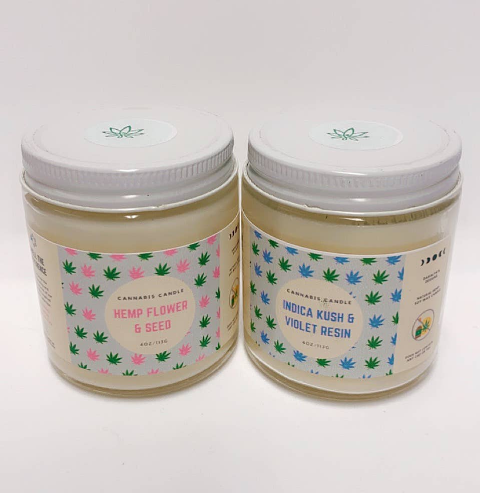 Daralyn's Designs - Wholesale Jar/Filled Candle - Cannabis Candle | 4oz | Hemp Wax9