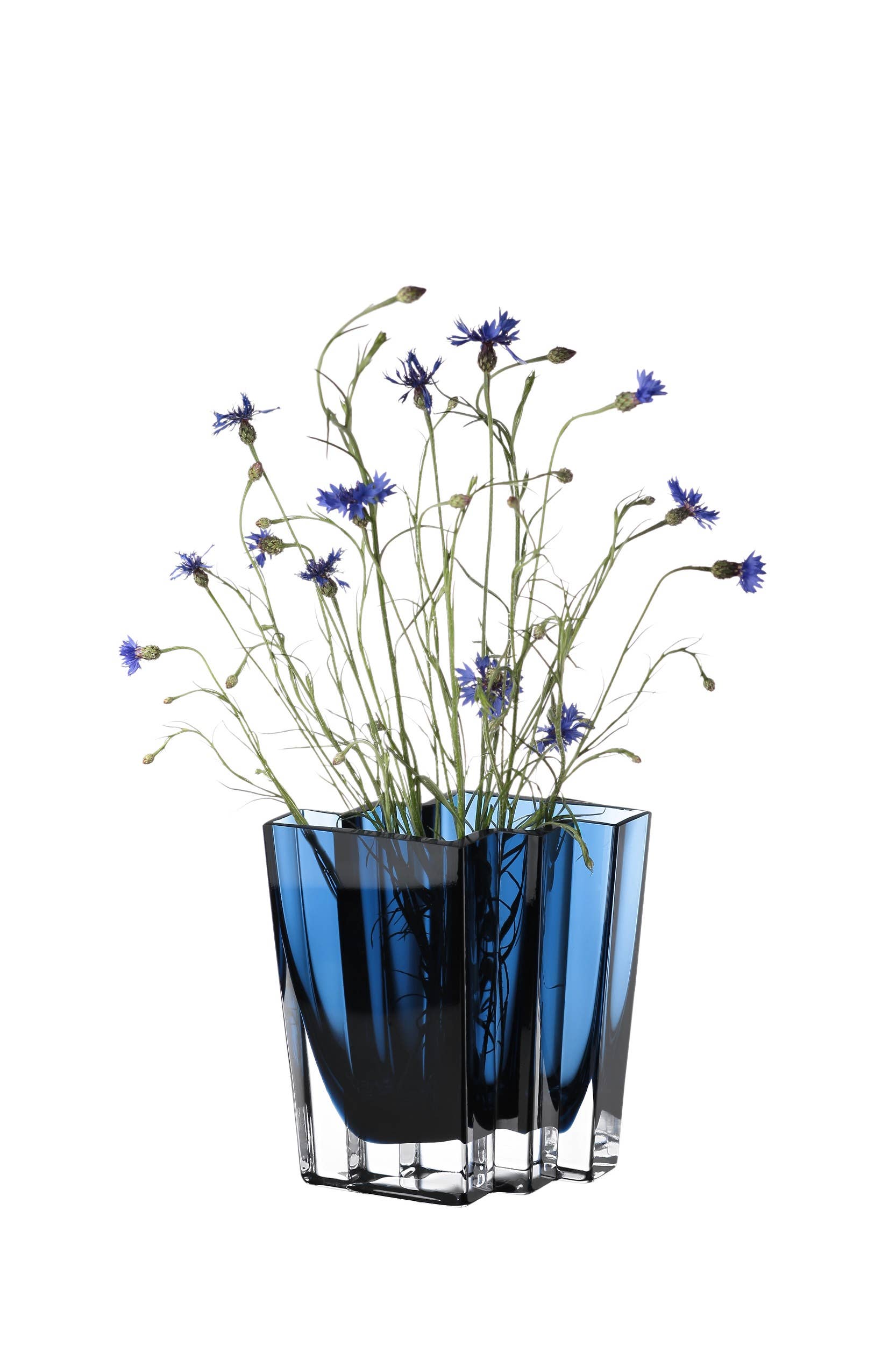 Barski – wholesale Vase – Chevron Vase, Midnight Blue, Available in 2 Sizes3