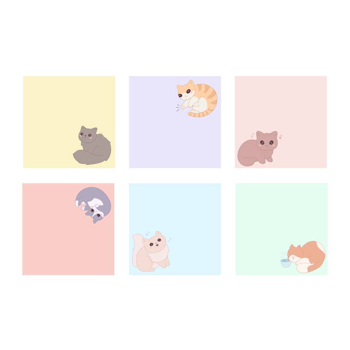 Kawaii Cat Sticky Notes for wholesale by Ghrosty & Schuff