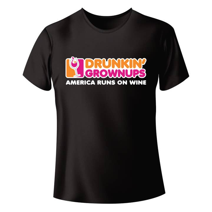 Camiseta unisex con estampado serigrafiado de Drunkin' Grownups para venta al por mayor de Chris’s Stuff Inc.