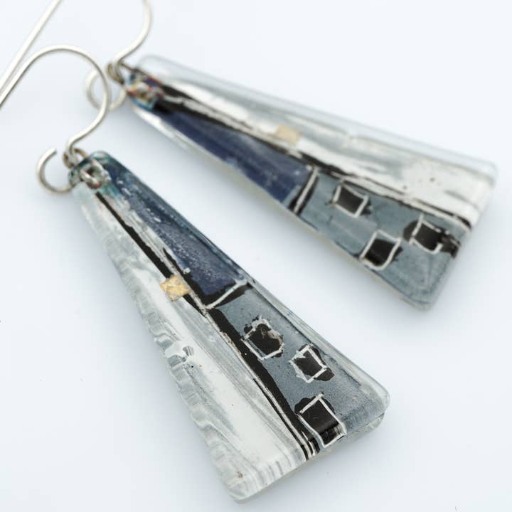 Momo Glassworks - Vente Boucles d'oreilles pendantes - Grauhaus Lg Triangles1