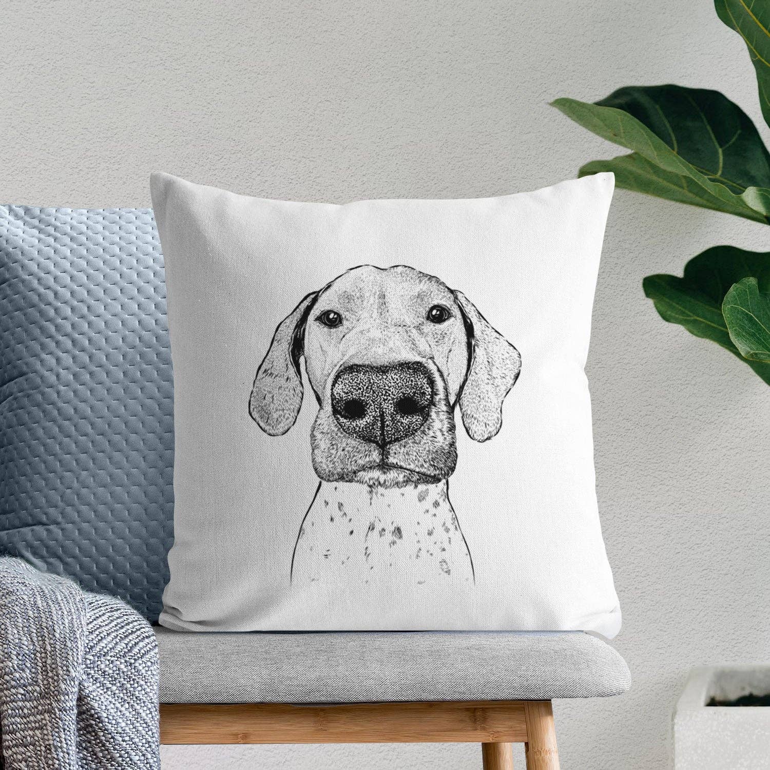 Inkopious - Wholesale Throw Pillow Cover - Leroy the German Shorthaired Pointer - Throw Pillow Cover0